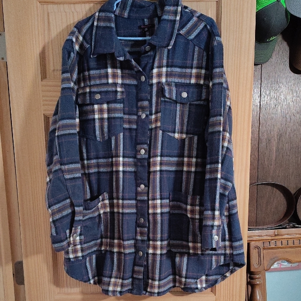Plaid Button-Up Shirt